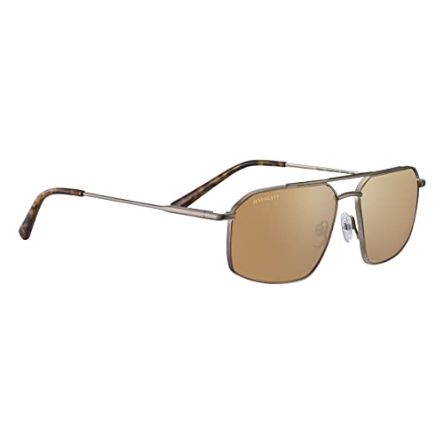 Image of Serengeti - Wayne Square Metal Sunglasses, Polarized, Men and Women, Made in Italy