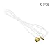 MECCANIXITY Pull Cord for Ceiling Switch, Light Pull Cord String Ceiling Fan String with Connector Pull Chain Extension, White Golden, Pack of 6
