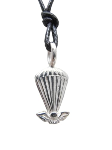 Pendentif parachutiste en argent 925, un bijou blason de fabrication soignée