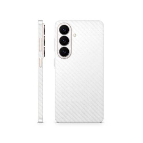 Carbon Fiber Phone Skin Compatible with Samsung Galaxy S26 - Solid White - Premium 3M Vinyl Protective Wrap Decal Cover - Easy to Apply | Crafted in the USA by MightySkins by Vision Signs & Graphics - Used condition - US$13.88