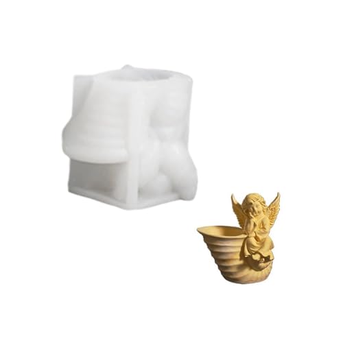 Ldabrye Molde de silicona para resina, figura de silicona versátil, molde angelical para manualidades, accesorio para dedo
