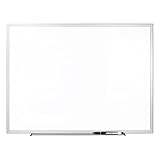 Office Depot® Brand Non-Magnetic Melamine Dry-Erase Whiteboard With Marker, 48' x 72', Aluminum Frame With Silver Finish