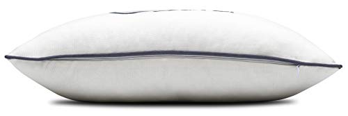 Adecor I Love You More Cotton Embroidered Decorative Square Accent Throw Pillow Cover - Gift For Boyfriend/Girlfriend, Bedroom Decor - 18X18 Inches, Ivory #TOP2