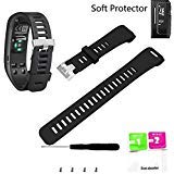 Replacement Bands Compatible for Garmin Vivosmart HR Band, Soft Silicone Bracelet Sport Strap Wristband Accessory Fit for Garmin Vivosmart HR (No Tracker, Replacement Band Only)