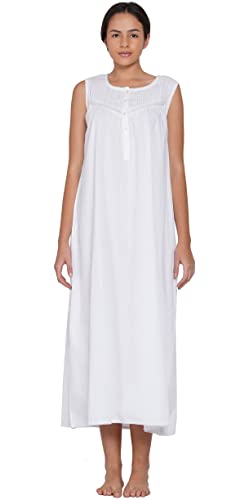 Nuisette blanche en pur coton pour femme de nuit douce