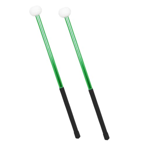 2 Baquetas de aluminio con cabeza de fieltro para batería marcha, reemplazo para percusión miniatura 5