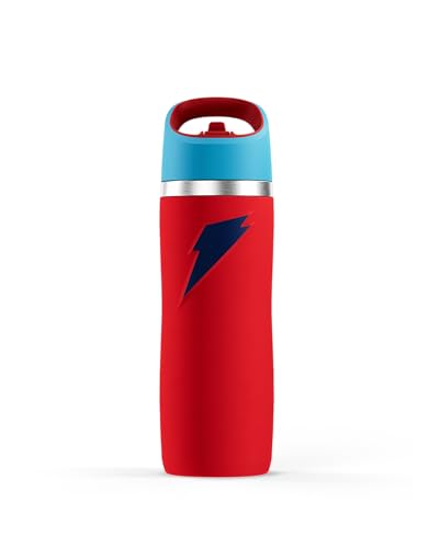 Gatorade 'Overtime' 32oz Stainless Steel Water Bottle, Straw Cap, Red/Blue