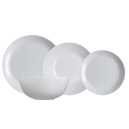 Luminarc Diwali Granit Vaisselle Opale Gris 19 Pièces-6 Personnes