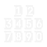 HORIALENCE 2 Sets Reusable Curb Stencils Spray Stencils Paint for Wall Signs White Pet Material Lay Flat Easy to Align for Mailbox Address Painting