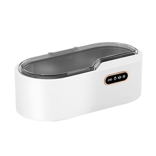 450ML 45000Hz 超音波洗浄機 洗浄機 ジュエリー メガネ 時計 洗浄 小さな指輪の洗浄(White)