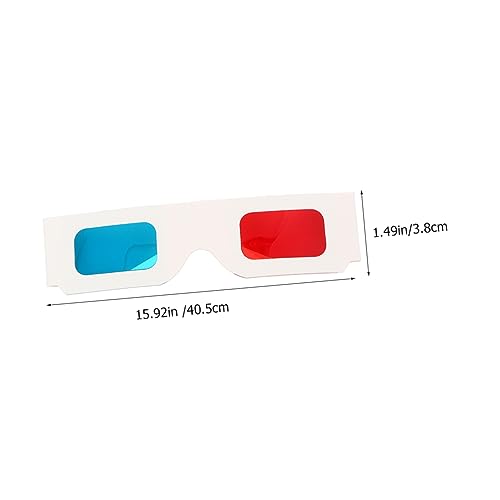 Angoily 60pcs Anaglyph Glasses for Movies Games Paper Viewing Glasses for Home Cinema and Events and Lightweight