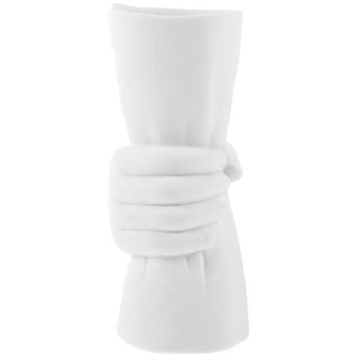 Vase en céramique blanc résistant et léger pour table sans rayure - 2