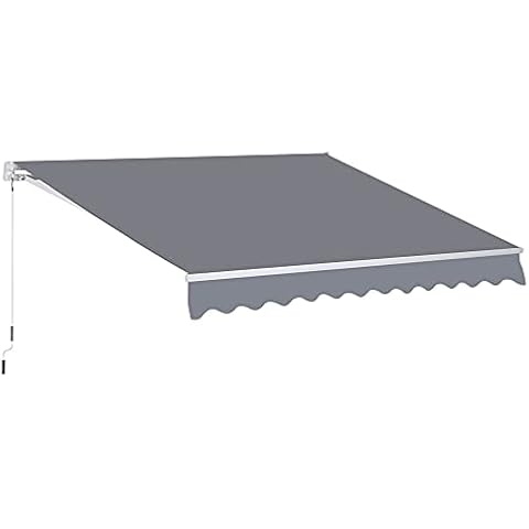 Outsunny 3 x 2.5m Manual Awning with Crank Handle Cover