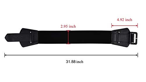 Ayliss Women Wide Elastic Waist Belt Chunky Stretchy Vintage PU Leather Cinch Corset Belt for Dresses Halloween Costume2