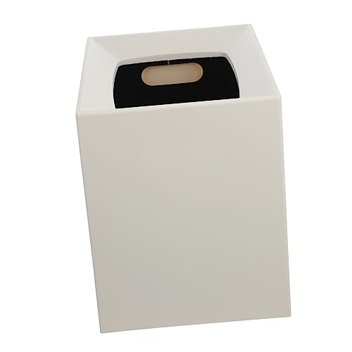 Caneca de basura sin tapa doble capa estilo nórdico beige