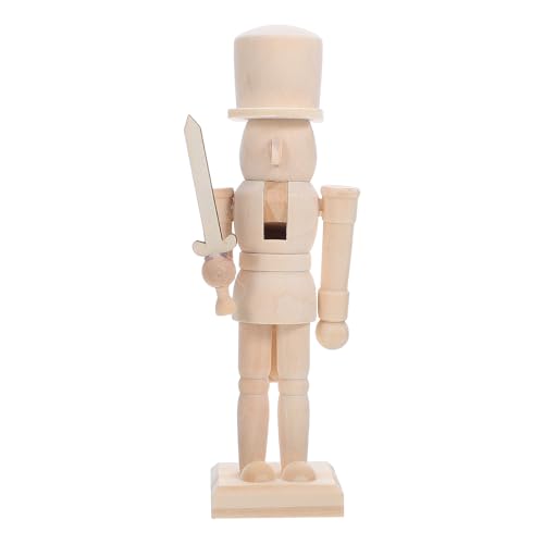 VICASKY DIY Nussknacker-Soldat aus Holz, Unbemaltes Bastelornament Zur...