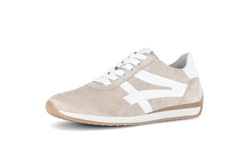 Gabor Damen Low-Top Sneaker, Frauen Sneaker,Komfortable Mehrweite (H),oasi/Weiss (33),38.5 EU / 5.5 UK