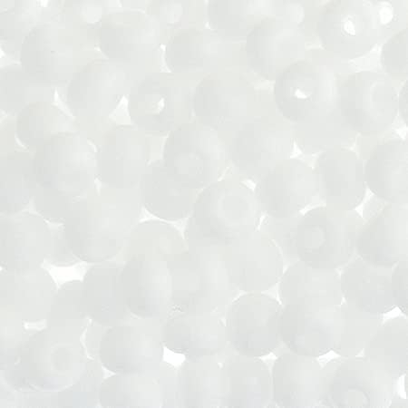 John Bead Czech Glass Seed Beads 4/0 Opaque White 22Grams Beads for DIY Arts Crafts Jewelry Bracelets Necklaces Earrings Making