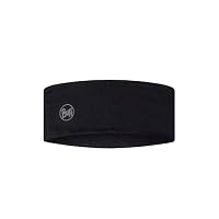 Buff®| Stirnbänder LW Merino Wool Stirnbänder Männlich Weiblich Erwachsene Temperaturregulierend, 100% Merinowolle, Open Air, Nachhaltig, Leicht, Komfort, Einheitsgröße, Noir