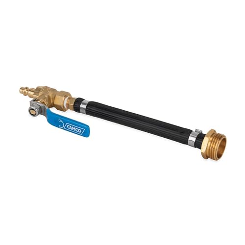 Image of Camco RV Winterization Fresh Water Blow Out Hose with Ball Valve - Easy to Use & Features Double Brass Build - Essential RV Winterizing Tool - for Use with an Air Compressor (36170)