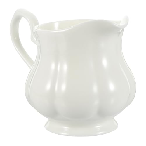 Ciieeo Elegant English Milk White Ceramic Milk Cup Small Sauce Cup for Coffee
