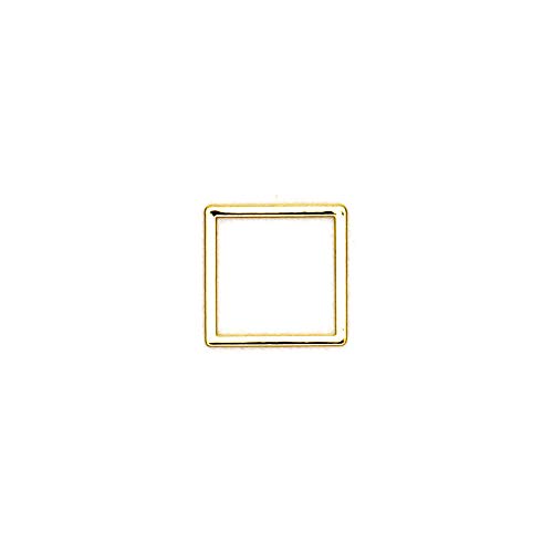 ネイルパーツ 極薄プレート スクエア パーツ ゴールド 10枚 フレーム 枠 カーブ メタル パーツ スタッズ