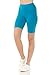 Leggings Depot Women's Buttery Soft Fashion Biker Shorts Athletic Shorts for Yoga, Turquoise, 1X