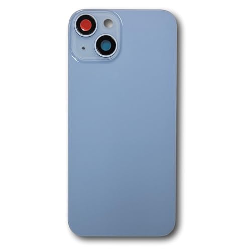 Coque Verre Arriere iPhone 14 Smartex bleu grand trou pose facile sans logo