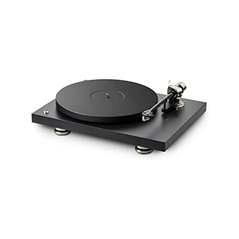 Pro-Ject Debut PRO, Innovative and iconic hi-fi turntable with 8.6” one-piece carbon-aluminium tonearm and pre-adjusted Pick it PRO cartridge, Satin Black Cover