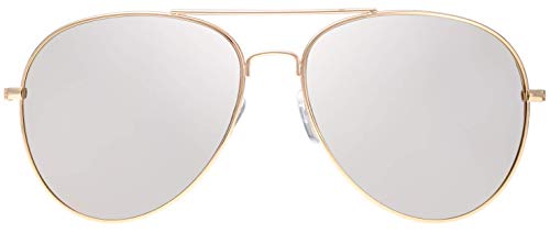 Fresh Classic Aviator Sunglasses 22-Gold Brown Mirror