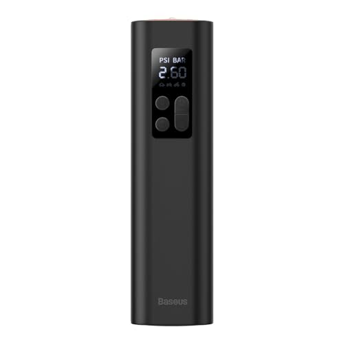 BASEUS Auto Tool Super Mini Inflator Tyre Pump 15sec Fast Inflation, 4 Schuss in 25 Minuten, Schwarz (CRCQ000001)