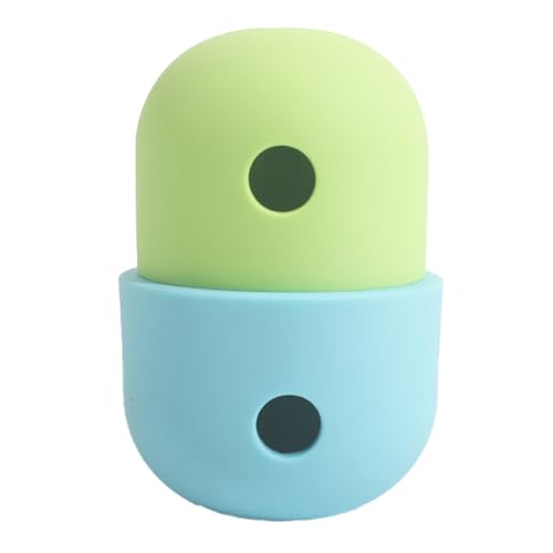 Fockety Hundepuzzle, Zähneknirschen, Abnehmbar, Langsamer Fressnapf, Hundeleckerli, Spielzeugspender, Silikon, Unschädlich für die Katze (Kleine Abdeckung in fluoreszierendem Grün mit #12)