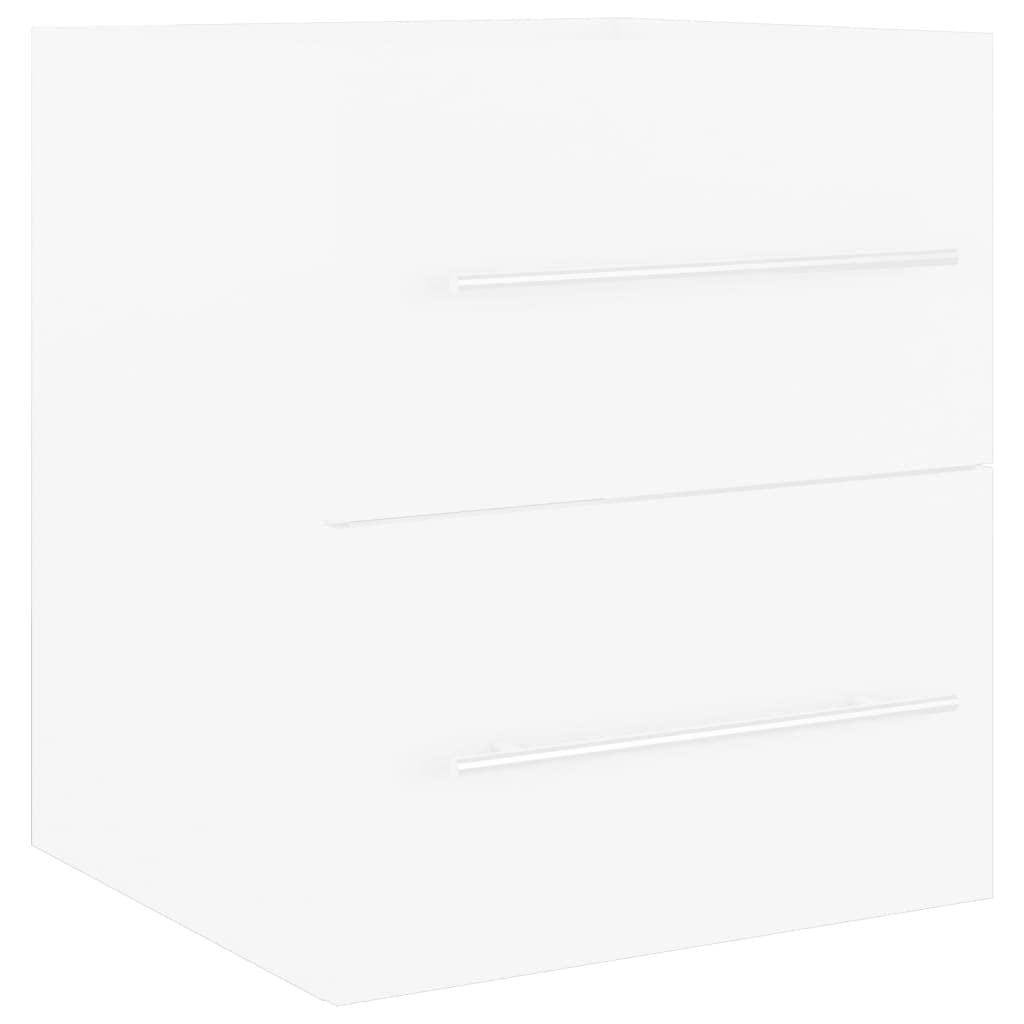 Waschbeckenunterschrank Weiß 41x38,5x48 cm aus Holzwerkstoff mit 1 Schublade, schlankes Design für zusätzlichen Stauraum im Badezimmer, einfache Reinigung mit feuchtem Tuch
