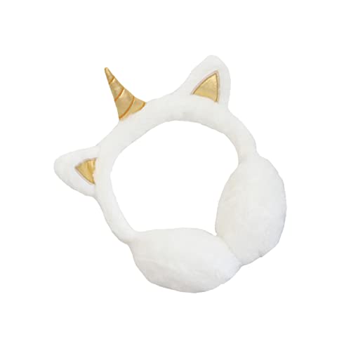 FOMIYES Ear Protection Bag Unicorn Design Plush Ear Warmers Foldable for Cold Weather Winter Fun