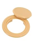 ZYWUOY Foro per ombrellone da patio per anello e tappo, inserto da tavolo in plastica PVC da 5 cm per mobili da giardino esterni, adatto per vetri da 5-6 mm con finitura marrone