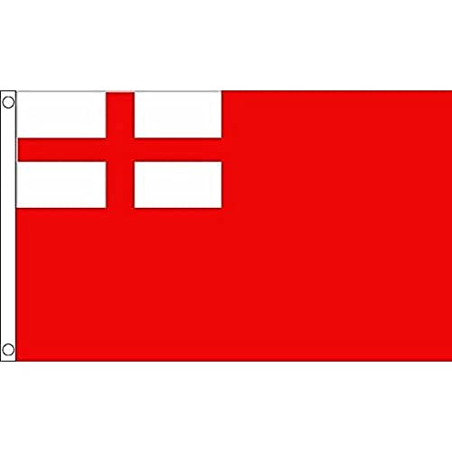 AZ FLAG, British 1620-1707 Red Ensign Flag, 3x5 Ft, 100D Polyester United Kingdom Historic Banner with Two Metal Grommets