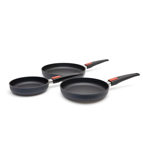 WOLL Diamond Lite   Juego de 2 sartenes premium (24 x 28 cm, retención de calor, aptas para horno), color gris