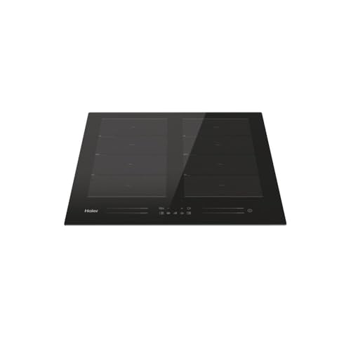 Haier Series 6 HA2MTSJ68MC, Placa de Inducción Flex, 8 Zonas de cocción, 60CM, Panel de control táctil Multislider, WIFI, 9 niveles, Temporizador, Tecnología VaryCook, 7,2KW, Cristal Negro