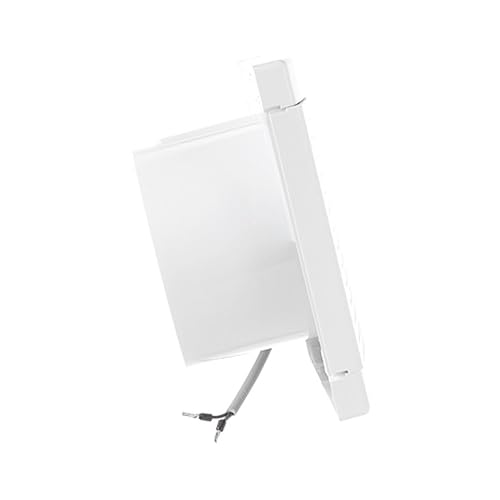 DOSPEL Badlüfter Wohnraumlüfter 125 mm - Verbesserte Luftzirkulation - Weiß Wandventilator mit Abdeckung - Leiser Betrieb - für Badezimmer, Küche und Waschraum