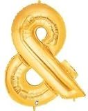 Ampersand Megaloon - And Sign Jumbo Balloon - Huge Gold & Mylar Balloon