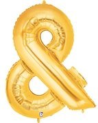 American Balloon Company - Ampersand Megaloon - Gold Foil Jumbo Letter Balloon - 1 Count, 40 Inches - Graduation, Unisex-Kids