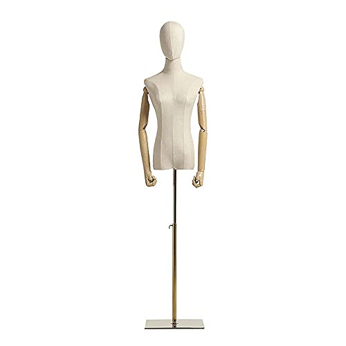OTQEFTN Clothing Model Women's Half-Length Human Torso Display Stand Clothing Store Window Display Props Wedding Mannequin Dummy Frame
