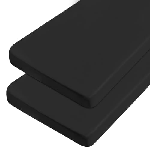 Image of Cot Sheets 31 inch x 75 inch, 2 Pack Fitted with Narrow Twin /Camp Rvs Bunk, Black