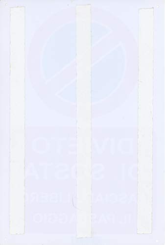 Sign Prohibited to Stop Leave Free Plastic Passage 30 x 20 Cm for Visibility Distance, White, Red, Blue - Image 2
