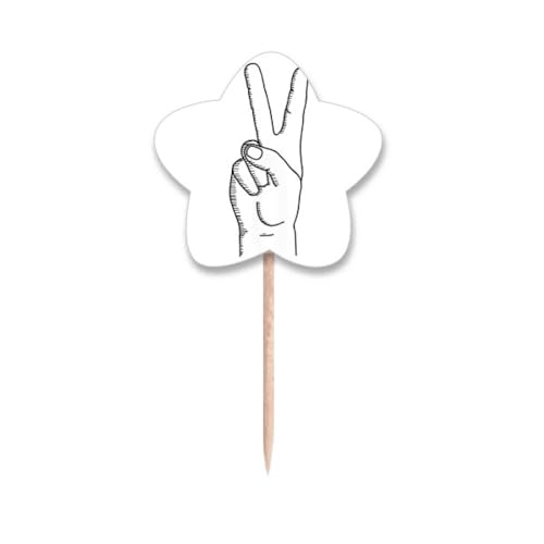 Drapeaux cure-dents gâteaux motif victoire pour sublimer facilement un dessert simple
