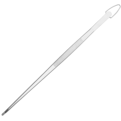 Ciieeo Stainless Steel Kitchen Tweezers for Cooking 32.5cm Long Food Tongs Hooked Sharp Tip for Western Cuisine Plating and BBQ Professional Kitchen Tools