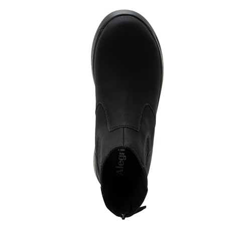 Alegria Womens Frankie Pull On Ankle Leather Chelsea Boot With Heel Zipper4