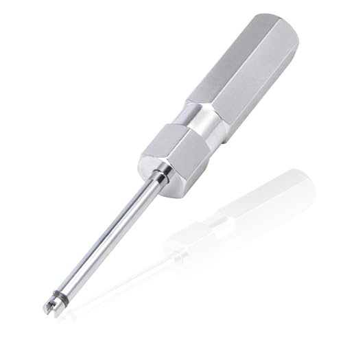 Image of HUIKANGSHENG Valve Stem Core Remover Tool | 4pcs Screwdriver Kit, Compatible with Schrader Valve, Durable Steel Construction
