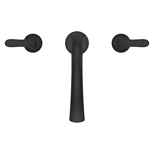 Pfister Weller Roman Bathtub Faucet (Valve Sold Separately), 2-Handle, 3-Hole, Matte Black Finish, Rt65Wrb #TOP3