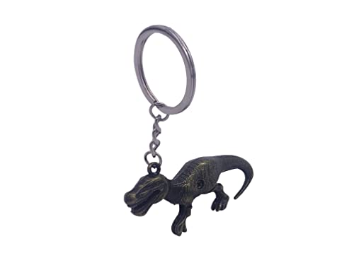 YJS Dinosaurier Motorrad Schlüsselanhänger 3D Vintage Pflanzenfresser Dinosaurier Motorrad Zinklegierung Dekoration Schlüsselanhänger für Roller Cruiser Autos Sportbike Taschen Rucksäcke Geschenke Cover
